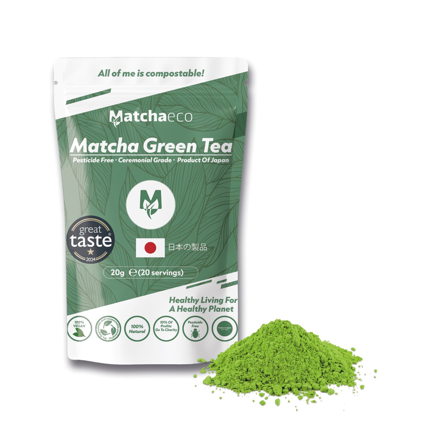 Matchaeco matcha green tea powder 20g pouch