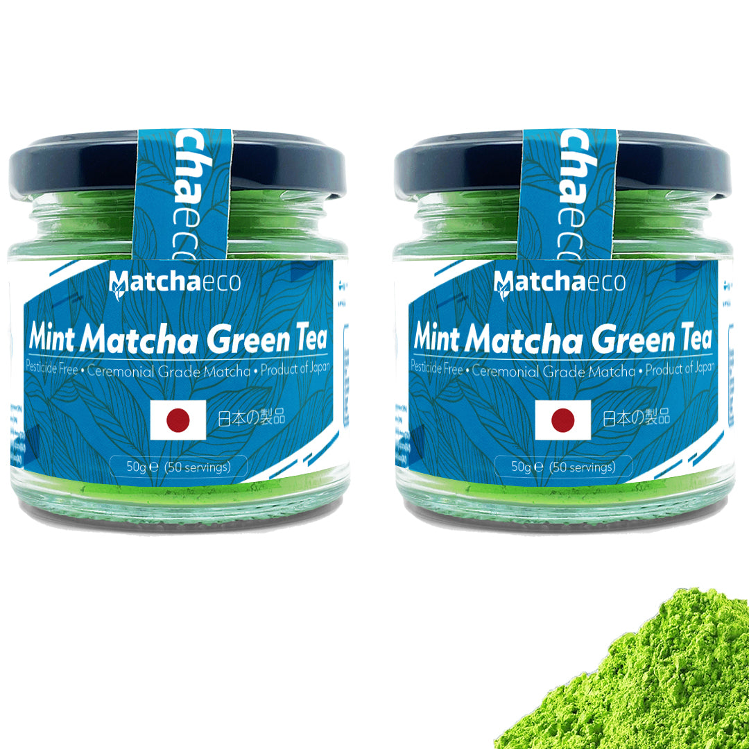 Matchaeco Mint matcha green tea powder ceremonial grade