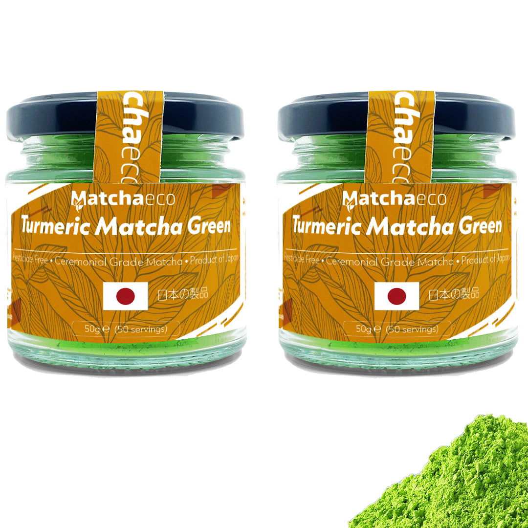 Matchaeco Turmeric matcha green tea powder ceremonial grade