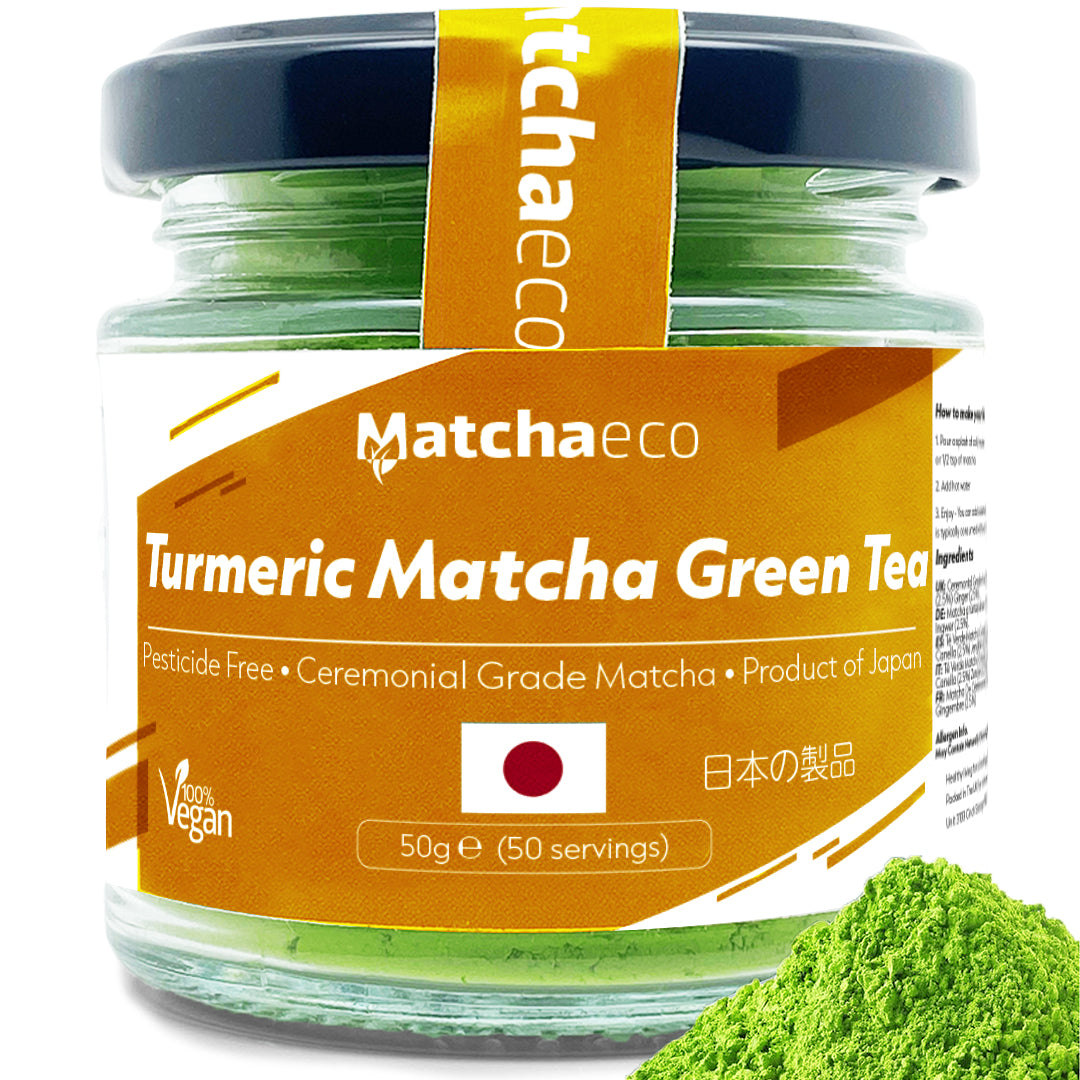 Matchaeco Turmeric matcha green tea powder ceremonial grade