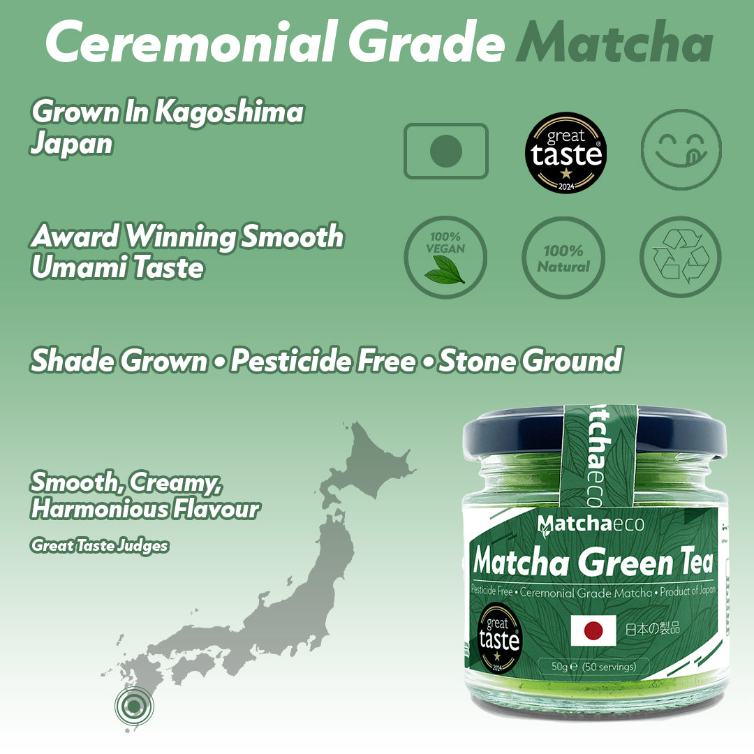 Matchaeco modern matcha tea starter set includes 50g matcha green tea powder