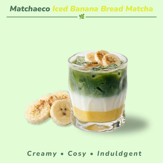 🧊🍌🍵 Iced Banana Bread Matcha Latte