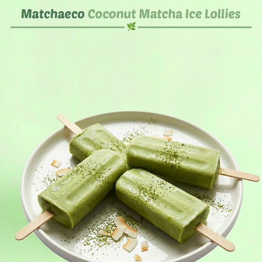 Matchaeco Coconbut matcha ice lollies