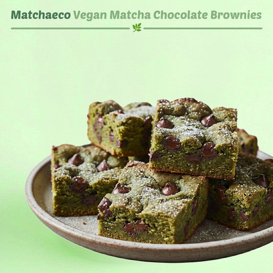 🍵🍫 Matchaeco Vegan Matcha Chocolate Brownies