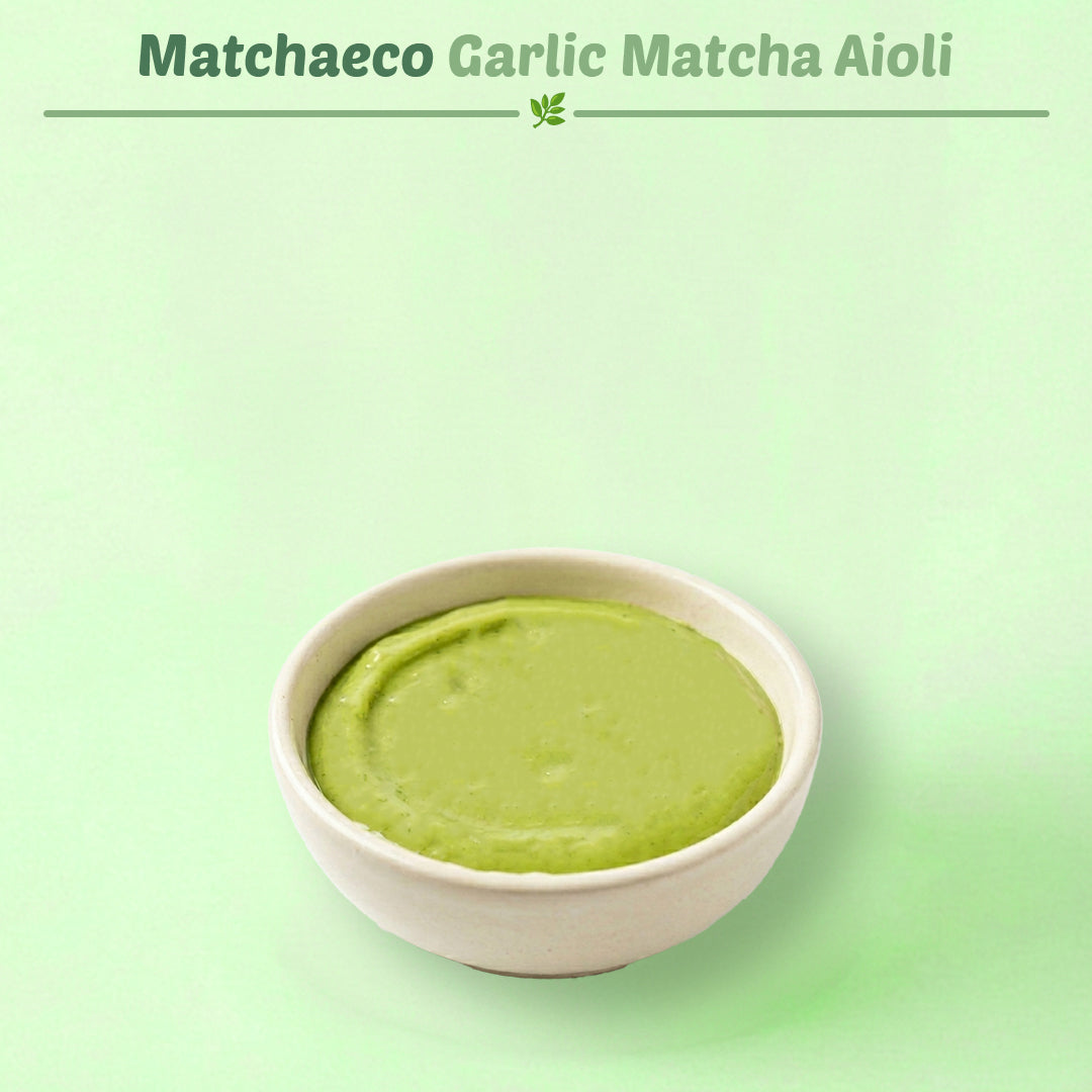 Matchaeco garlic matcha aioli