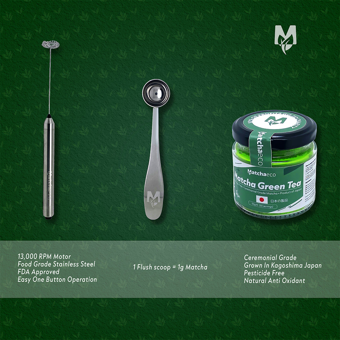 Matchaeco modern matcha starter set includes