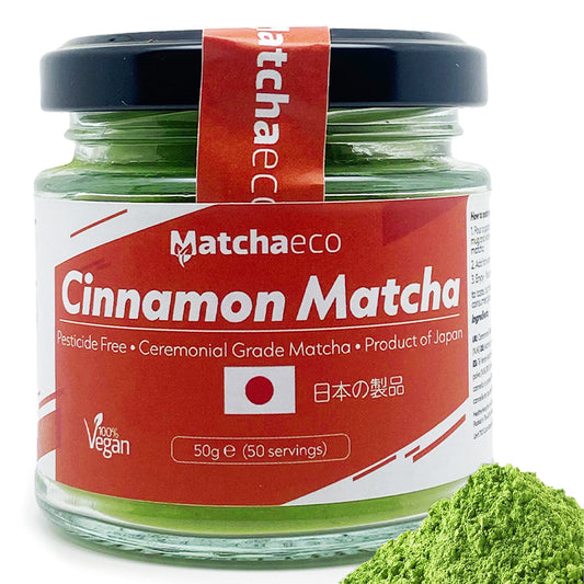 Matchaeco cinnamon matcha jar