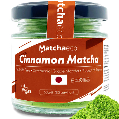 Matchaeco Cinnamon matcha green tea powder ceremonial grade