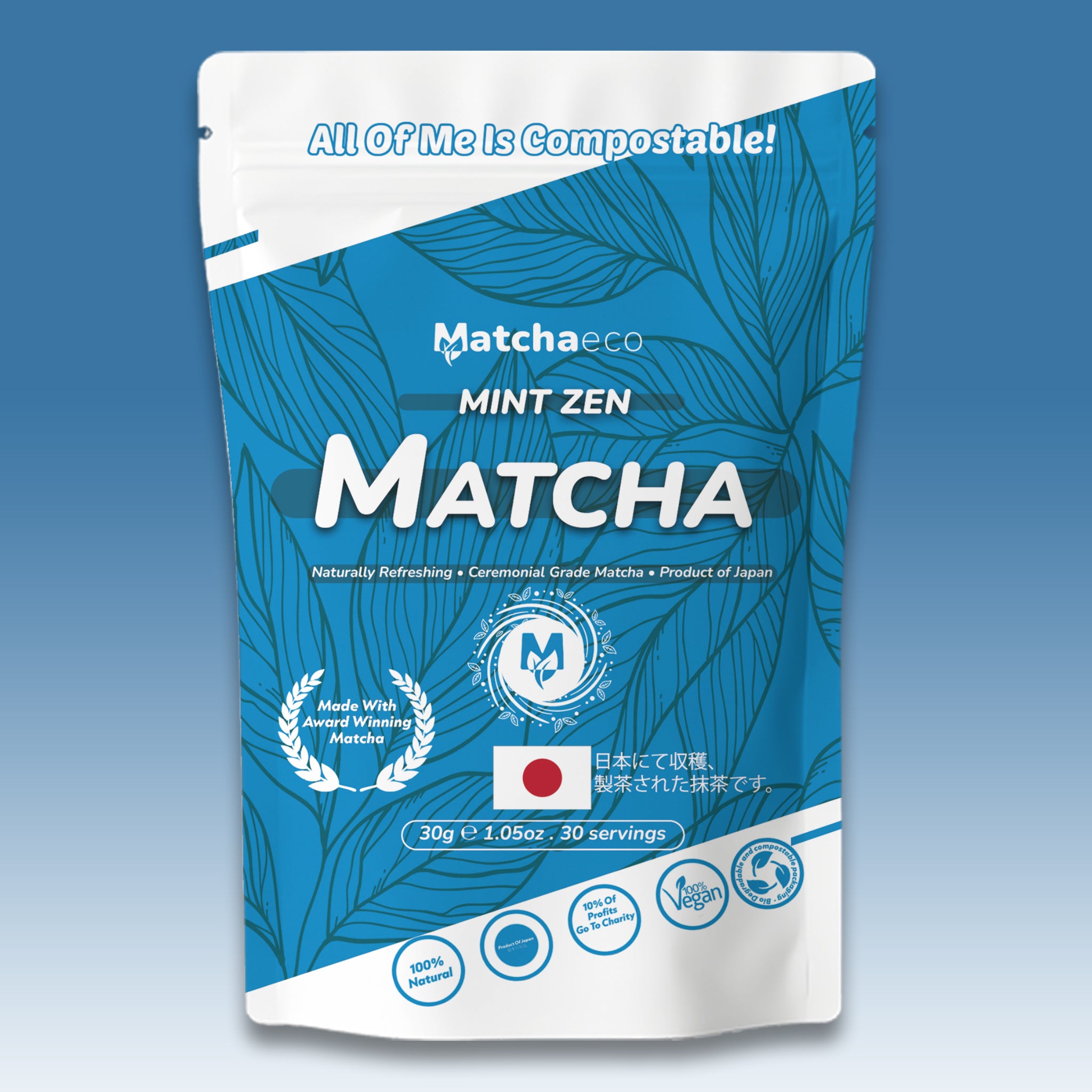 Matchaeco | Matcha Green Tea Powder Compostable Pouches