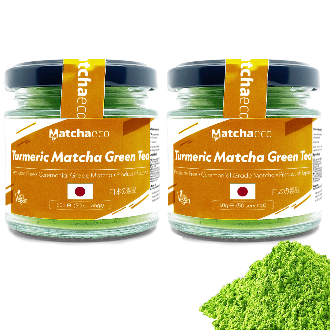 Matchaeco Turmeric matcha green tea powder ceremonial grade