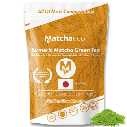 Matchaeco Matcha Green Tea Powder Pouches | Compostable Pouches Ceremonial Matcha |