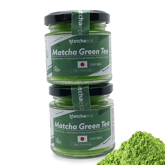 Matchaeco Matcha green tea powder supertea 50g jar of ceremonial grade matcha