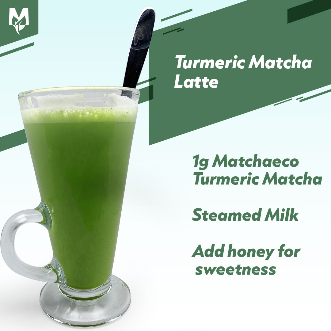 Turmeric matcha green tea latte