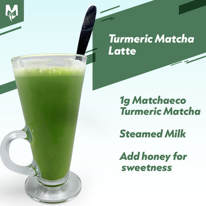 Turmeric matcha green tea latte