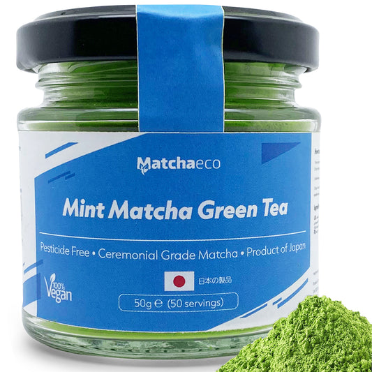 Matchaeco peppermint matcha green tea powder