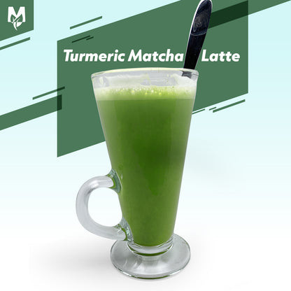 Turmeric matcha green tea latte